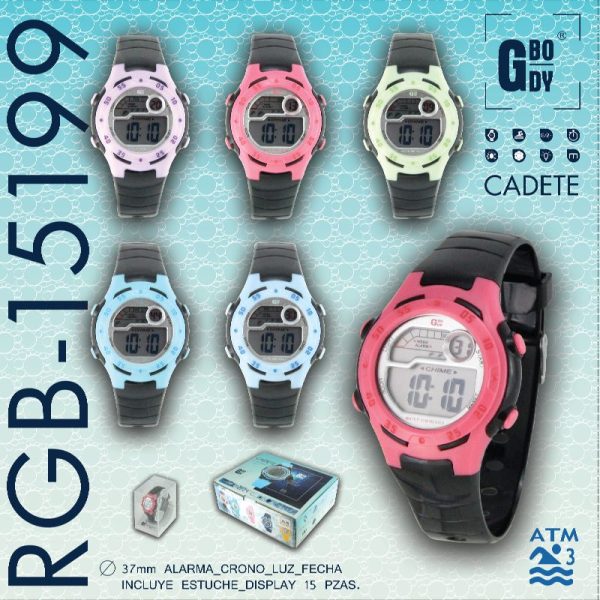 RELOJ G-BODY LCD CADETE C/EST. WR30M