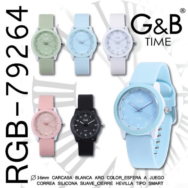 RELOJ GB UNISEX SILICONA REDONDO CIERRE SMART - Image 2