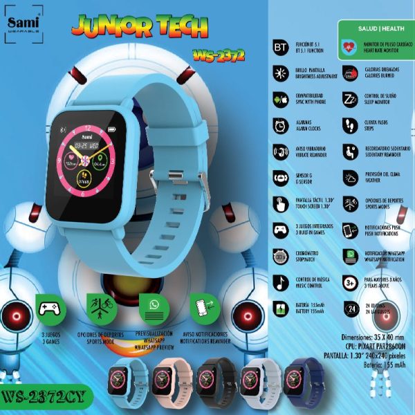 RELOJ SAMI WEARABLE SMARTWATCH JUNIOR TECH CIAN - Image 2