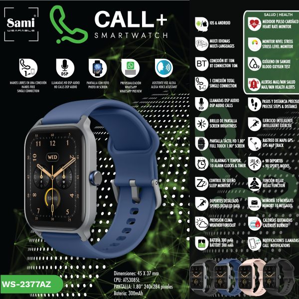 RELOJ SAMI WEARABLE CALL SMARTWATCH - MANOS LIBRES - Image 2