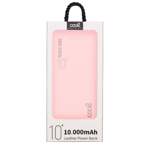 Bateria Externa Universal Power Bank 10.000 mAh (2 x usb / 2.1A) COOL Leather Rosa - Image 3