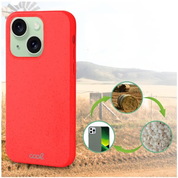 Carcasa COOL para iPhone 15 Plus Eco Biodegradable Rojo - Image 6