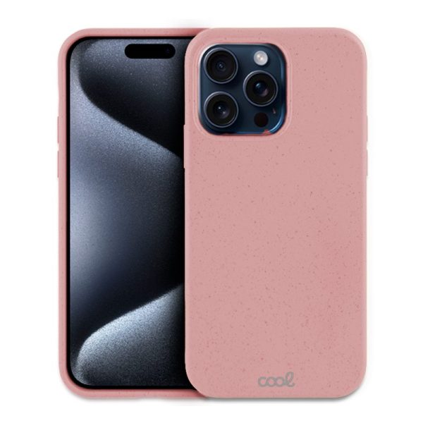 Carcasa COOL para iPhone 15 Pro Eco Biodegradable Rosa - Image 3