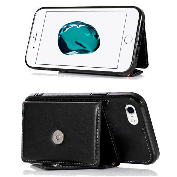 Carcasa COOL para iPhone 7 / 8 / SE (2020) / SE (2022) Colgante Wallet Negro - Image 4