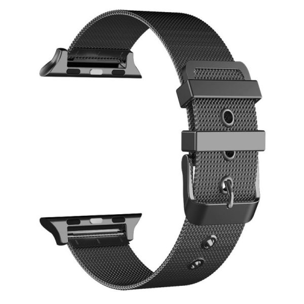 Correa COOL para Apple Watch Series 1 / 2 / 3 / 4 / 5 / 6 / 7 / 8 / SE (38 / 40 / 41 mm) Metal Negro - Image 2