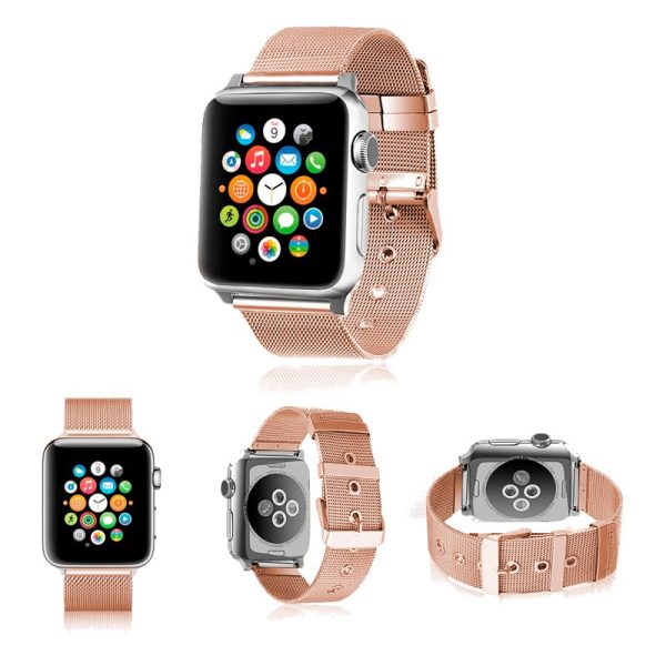 Correa COOL para Apple Watch Series 1 / 2 / 3 / 4 / 5 / 6 / 7 / 8 / SE (38 / 40 / 41 mm) Metal Rose Gold - Image 3