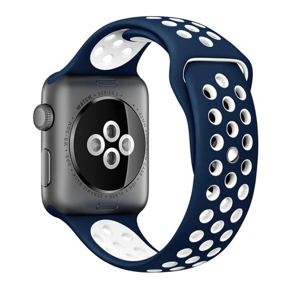 Correa COOL para Apple Watch Series 1 / 2 / 3 / 4 / 5 / 6 / 7 / 8 / SE (38 / 40 / 41 mm) Sport Azul - Image 3