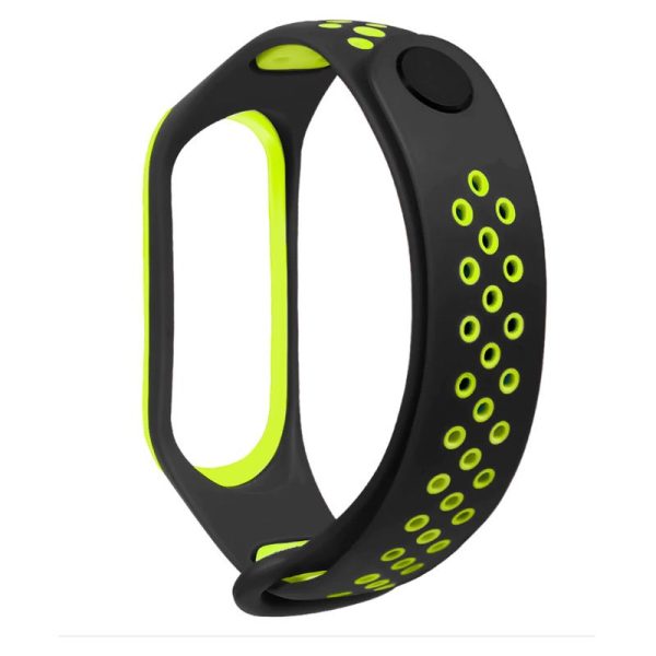 Correa COOL para Xiaomi Mi Band 5 / 6 / 7 / Amazfit Band 5 Sport Negro-Verde - Image 3