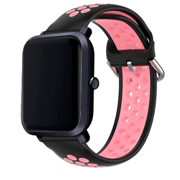 Correa Universal 20mm Amazfit Bip / GTS / Bip Lite / Huawei / Samsung / COOL Goma Negro-Rosa - Image 2