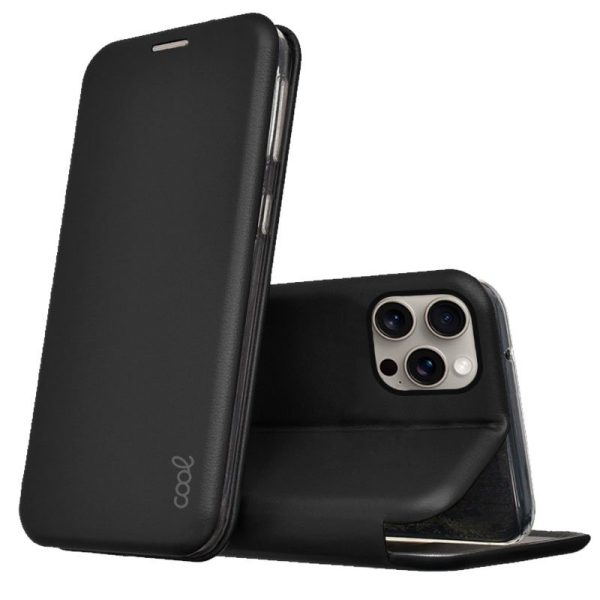 Funda COOL Flip Cover para iPhone 15 Pro Max Elegance Negro