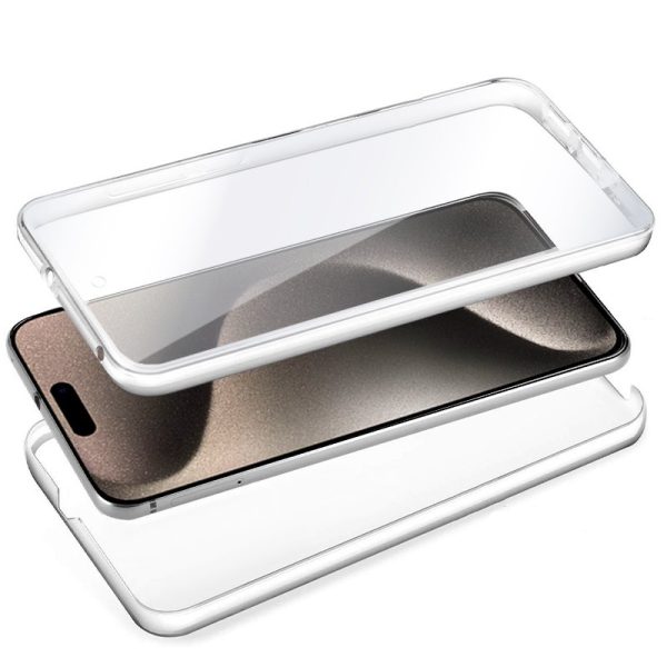 Funda COOL Silicona 3D para iPhone 15 Pro Max (Transparente Frontal + Trasera) - Image 2