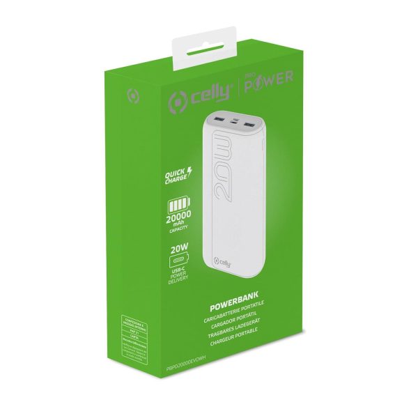 CELLY POWER BANK 20A PD 22W BLANCO·