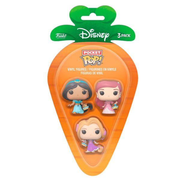 Blister 3 figuras Carrot Pocket POP Disney Princesas Rapunzel Ariel Jasmin - Image 2