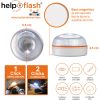 HELP FLASH - LUZ DE EMERGENCIA AUTÓNOMA, SEÑAL V16 DE PRESEÑALIZACIÓN DE PELIGRO Y LINTERNA, HOMOLOGADA, NORMATIVA DGT, V16, CON BASE IMANTADA, ACTIVA - Image 3