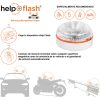 HELP FLASH - LUZ DE EMERGENCIA AUTÓNOMA, SEÑAL V16 DE PRESEÑALIZACIÓN DE PELIGRO Y LINTERNA, HOMOLOGADA, NORMATIVA DGT, V16, CON BASE IMANTADA, ACTIVA - Image 4