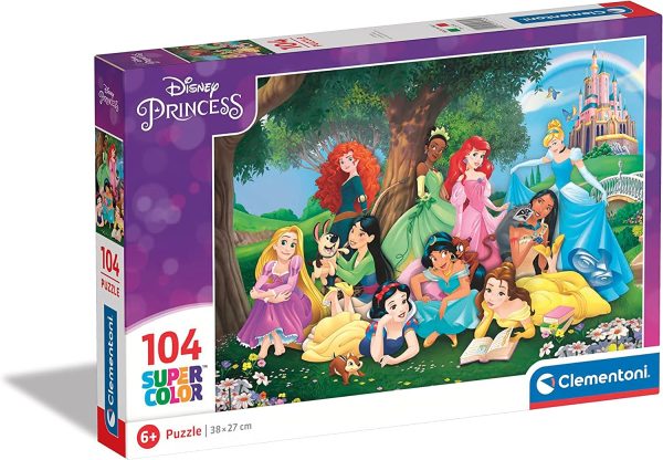 PUZZLE 104 PZAS PRINCESAS DISNEY SUPER COLOR