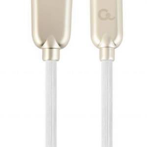 CABLE DE DATOS Y CARGA GEMBIRD 8 PINES DE CAUCHO PREMIUM, 2M, BLANCO