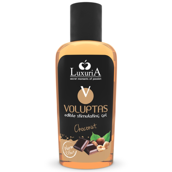 LUXURIA VOLUPTAS GEL DE MASSAGEM COMESTÍVEL EFEITO AQUECENTE - CHOCONUT 100 ML