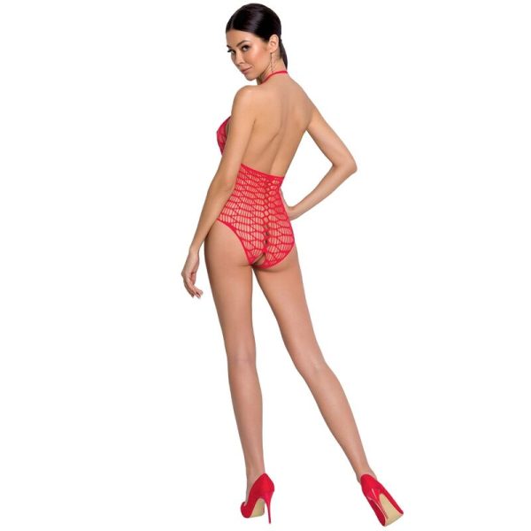 PASSION WOMAN BS087 BODYSTOCKING - RED ONE SIZE - Image 2