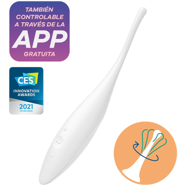 PONTA CLIT SATISFYER TWIRLING ALEGRIA ESTIMULADA - BRANCO