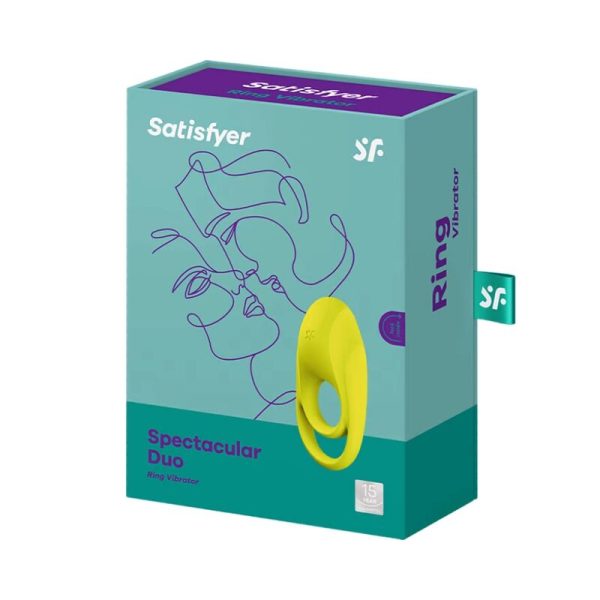 SATISFYER SPECTACULAR DUO RING VIBRATOR AMARELO - Image 3