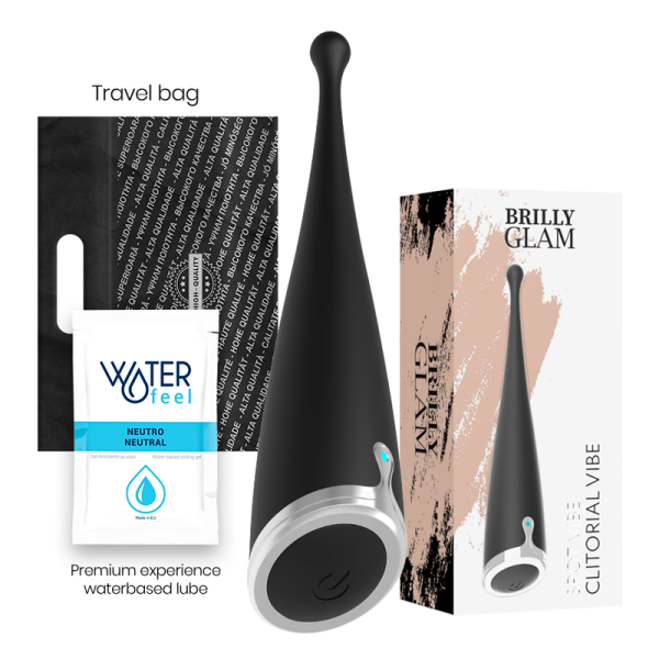 BRILLY GLAM - VIBRADOR CLITÓRICO ORGASMICO  SPOT VIBE PRETO SILICONE - Image 2