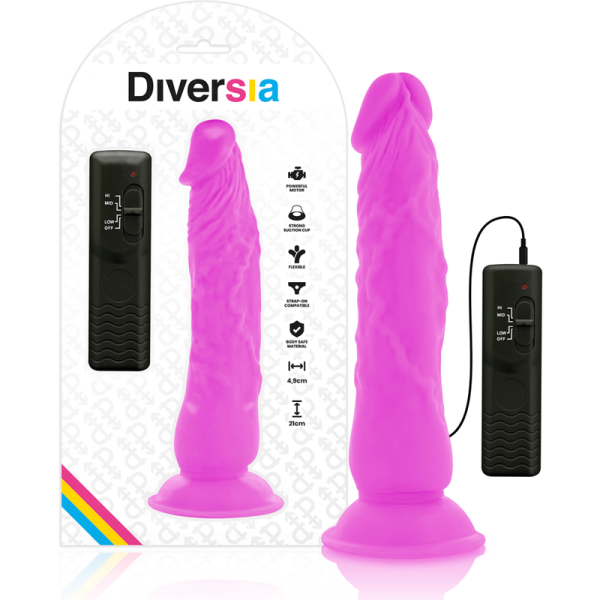 DIVERSIA - FLEXÍVEL VIBRAÇÃO VIBRANTE 21 CM - ROXO - Image 2