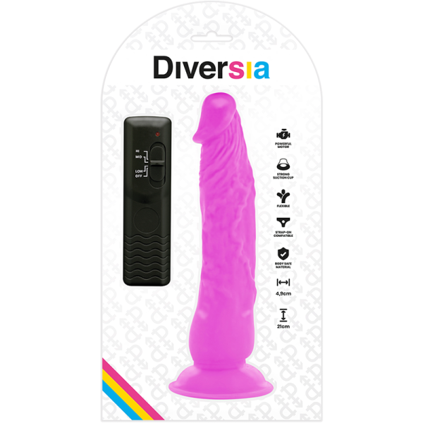 DIVERSIA - FLEXÍVEL VIBRAÇÃO VIBRANTE 21 CM - ROXO - Image 7