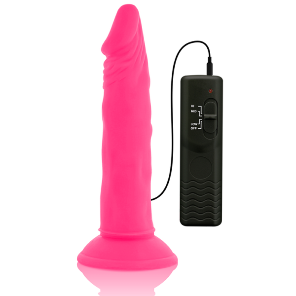 DIVERSIA - DILDO FLEXÍVE COM VIBRAÇÃO 23 CM - ROSA - Image 6