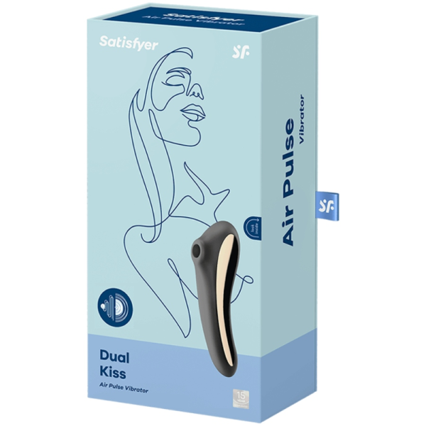 ESTIMULANTE CLIT DE BEIJO DUPLO SATISFYER - PRETO - Image 4