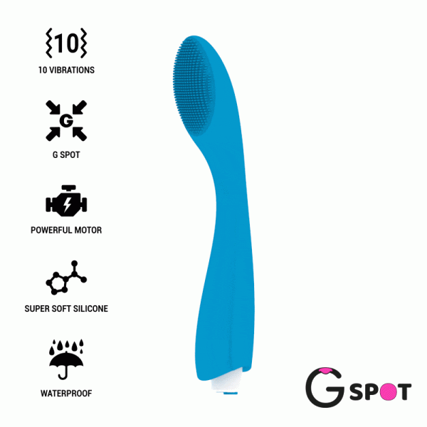 G-SPOT- VIBRADOR GYLBERT AZUL TURQUESA