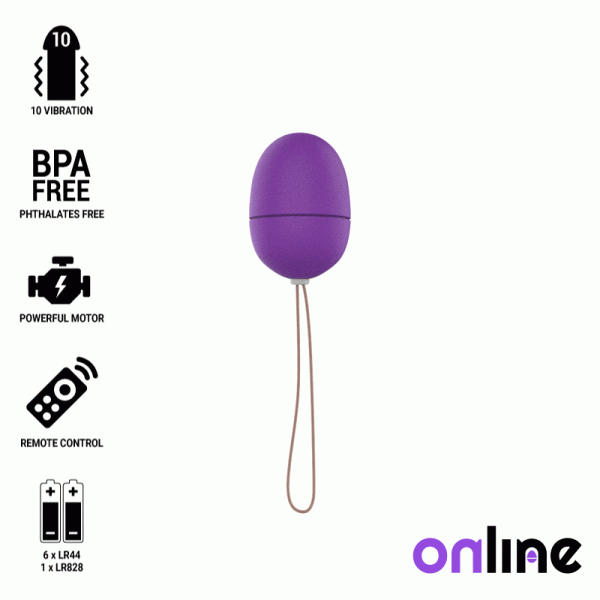 ONLINE- OVO VIBRANTE COM CONTROLE REMOTO S LILAC