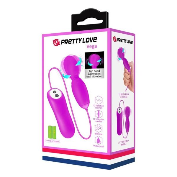 PRETTY LOVE - VEGA ROTATION AND VIBRATION MASSAGER WITH 12 FUNCTIONS FUCHSIA - Image 9