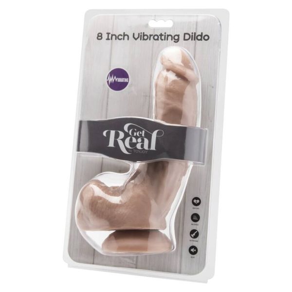 GET REAL - DILDO 20,5 CM COM BOLAS VIBRADOR PELE - Image 2