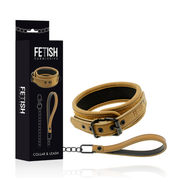 FETISH SUBMISSIVE ORIGEN - COLAR FORRO DE NEOPRENE COM CORRENTE