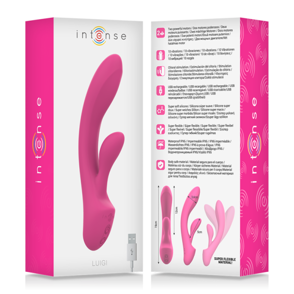 INTENSE - LUIGI VIBRATOR COELHO SILICONE ROSA - Image 8