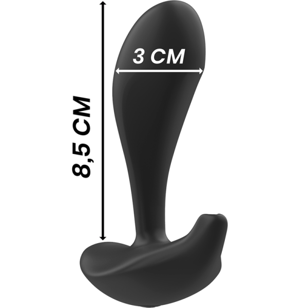 BLACK&SILVER - CONTROLE REMOTO DE SILICONE DWAYNE ANAL PLUG - Image 6