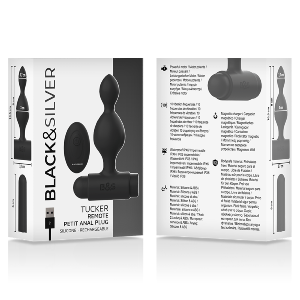 BLACK&SILVER - CONTROLE REMOTO DE PLUG ANAL DE SILICONE TUCKER PEQUENO - Image 7