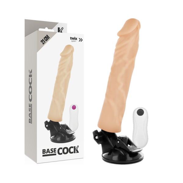 BASECOCK - VIBRADOR REALÍSTICO CONTROLE REMOTO  21CM