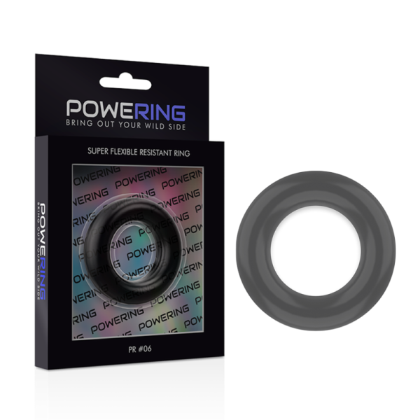 POWERING- ANEL PARA PÊNIS SUPER FLEXÍVEL E RESISTENTE 5,5CM PR06 PRETO - Image 6