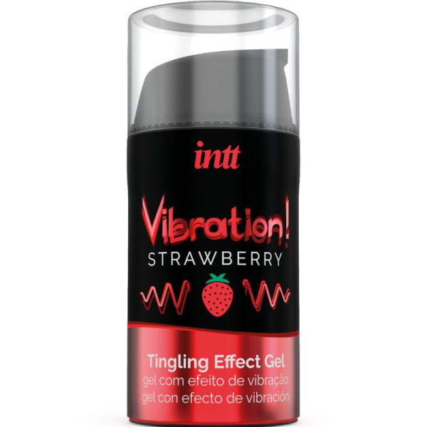 INTT - PODEROSO ESTIMULANTE ÍNTIMO GEL VIBRANTE LÍQUIDO ESTIMULANTE MORANGO 15ML