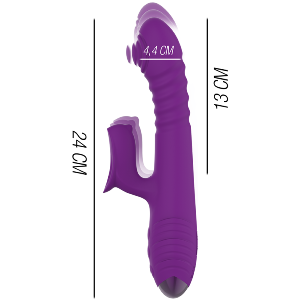 INTENSO - VIBRADOR RECARREGÁVEL MULTIFUNÇÃO IGGY PARA CIMA E PARA BAIXO COM ESTIMULADOR CLITÓRICO ROXO - Image 4