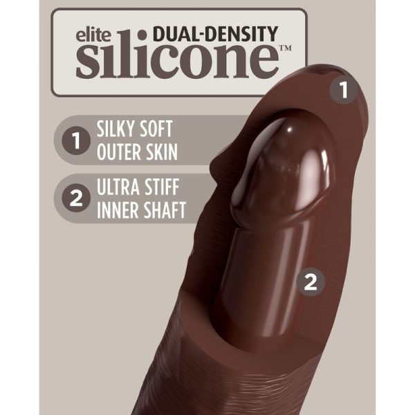 KING COCK ELITE - DILDO DE SILICONE REALISTA 28 CM MARROM - Image 4