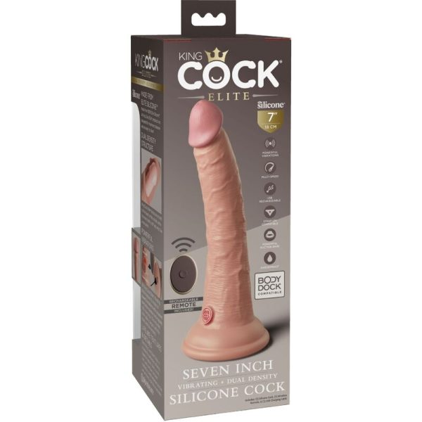 KING COCK ELITE - VIBRADOR REALÍSTICO E CONTROLE REMOTO DILDO DE SILICONE 17,8 CM - Image 5