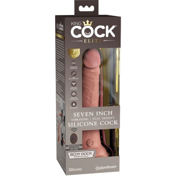 KING COCK ELITE - VIBRADOR REALÍSTICO E CONTROLE REMOTO DILDO DE SILICONE 17,8 CM - Image 6