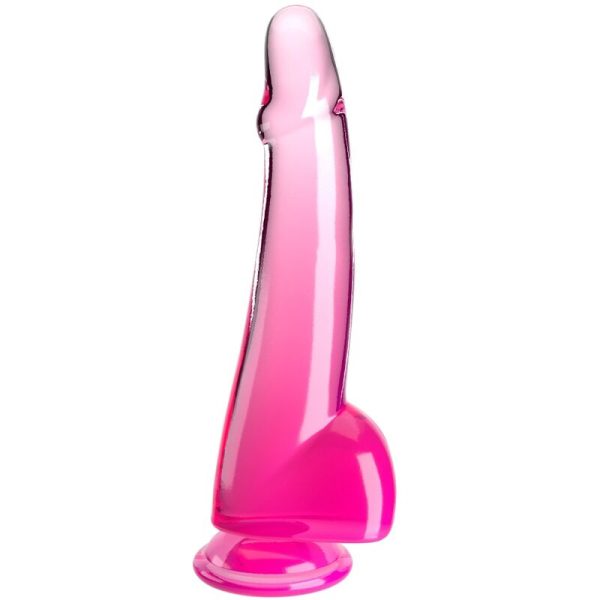 KING COCK CLEAR - DILDO COM TESTÍCULOS 19 CM ROSA