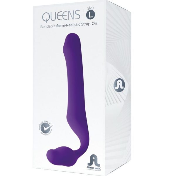 ADRIEN LASTIC - QUEENS STRAP-ON FLEXÍVEL VIOLETA TAMANHO L - Image 5