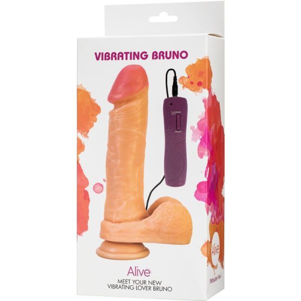 ALIVE - VIBRADOR DE PÉNIS BRUNO REALÍSTICO 22 CM - Image 2