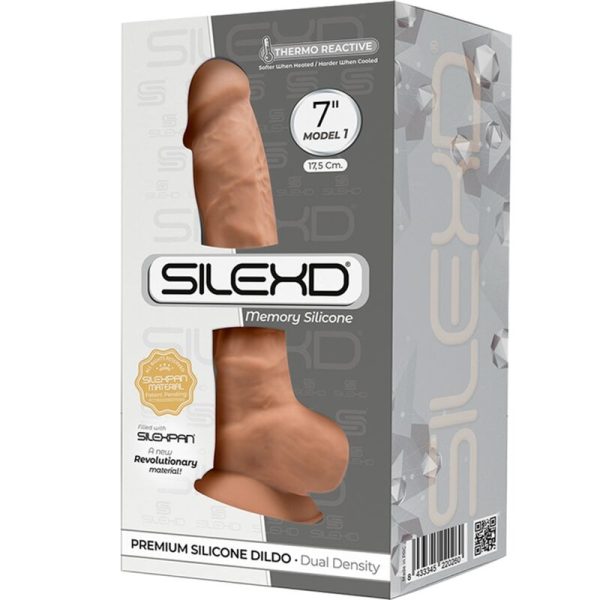 SILEXD - MODELO 1 PÊNIS REALÍSTICO PREMIUM SILEXPAN SILICONE CARAMELO 17,5 CM - Image 3