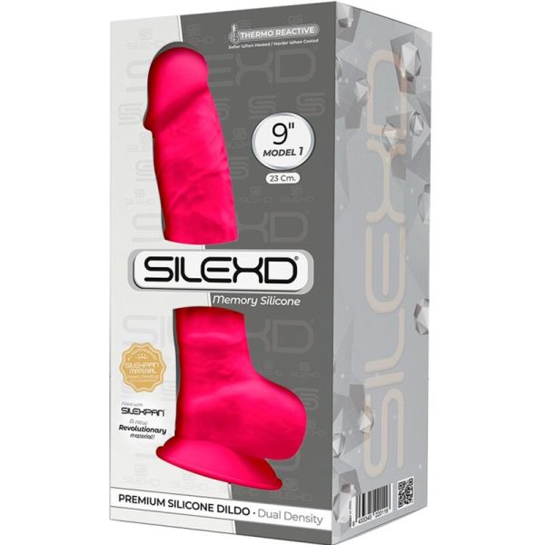 SILEXD - MODELO 1 PÊNIS REALÍSTICO PREMIUM SILEXPAN SILICONE FÚCSIA 23 CM - Image 3